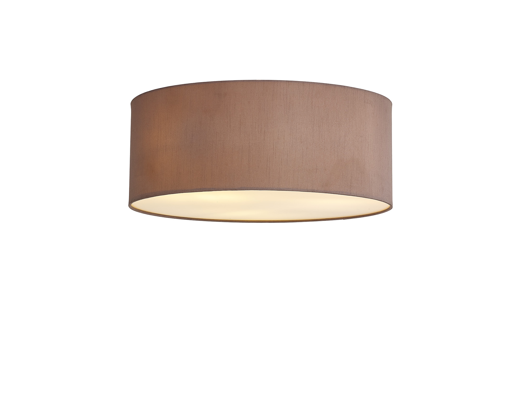 DK0619  Baymont 50cm Flush 3 Light Taupe/Halo Gold, Frosted Diffuser